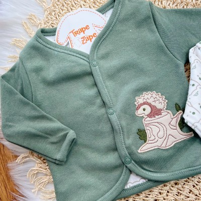 Conjunto de Malha 3 Peças - Porco Espinho - Verde